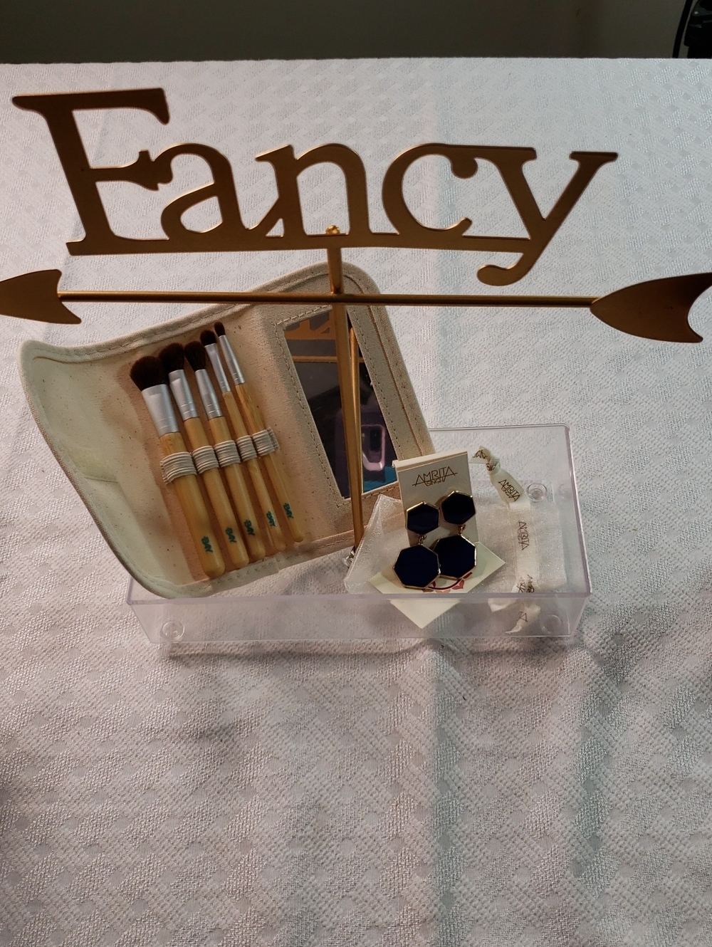 Bundle Amrita Singh Gold "Fancy" Metal Word Bamboo Brushes